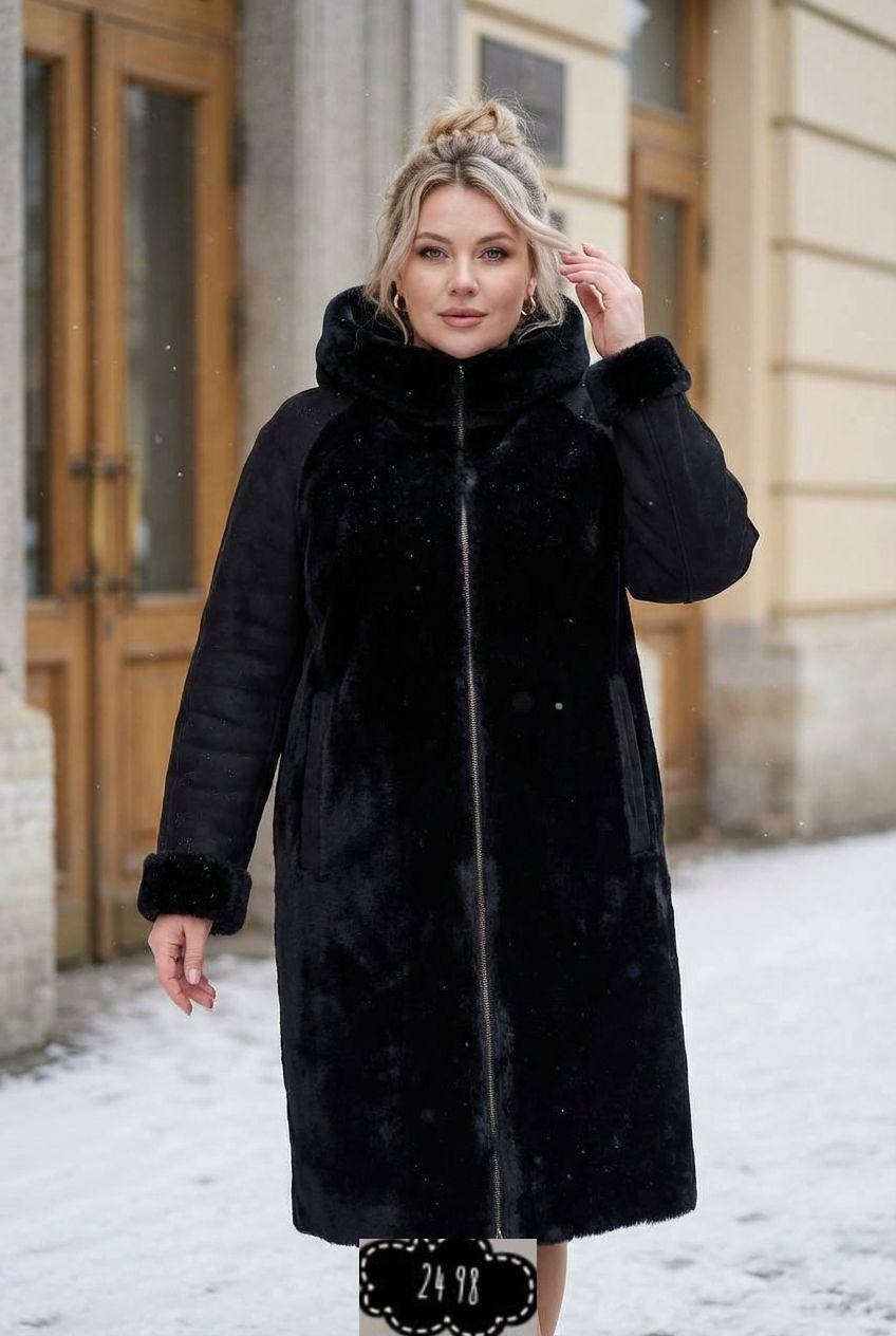 пальто комбинированное,женская верхняя одежда,пальто меховое,стильное пальто,пальто женское больших размеров
