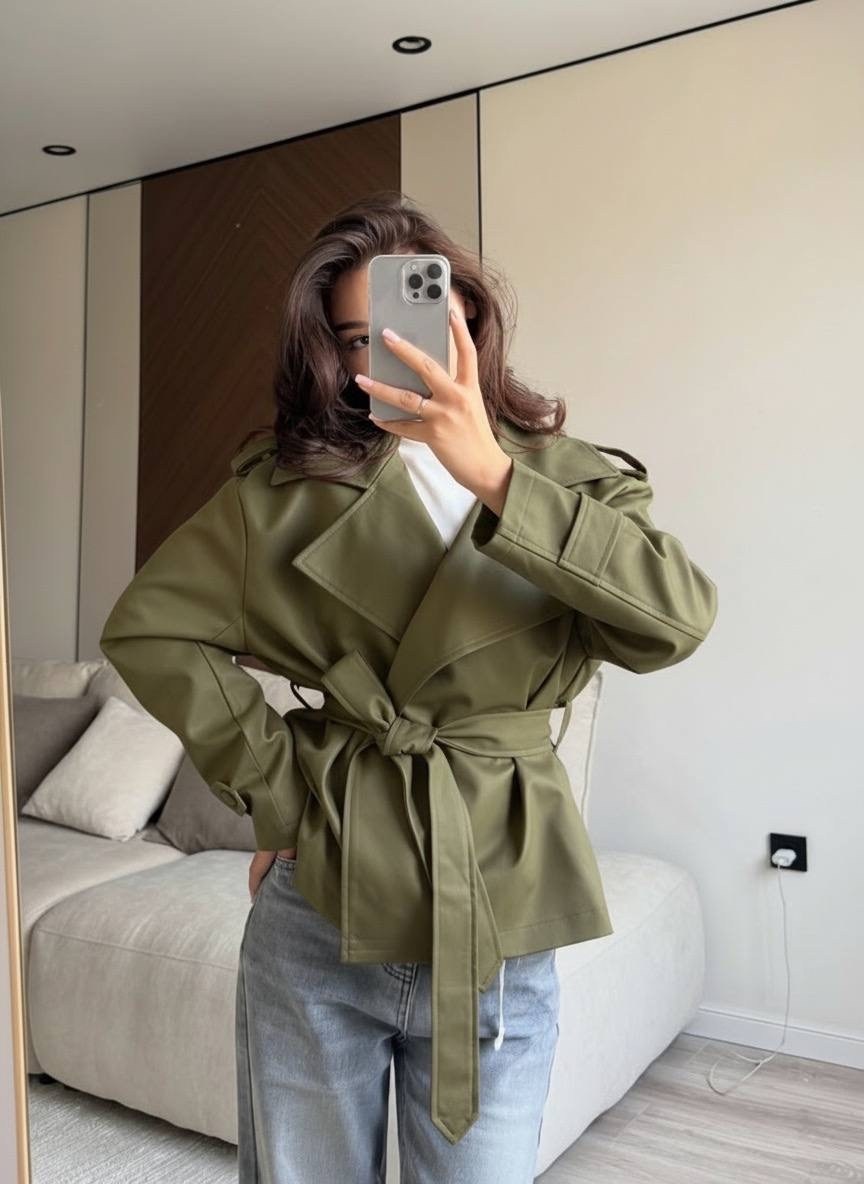 тренч короткий,тренч с поясом,тренч,кожаная куртка женская,тренч короткий женский