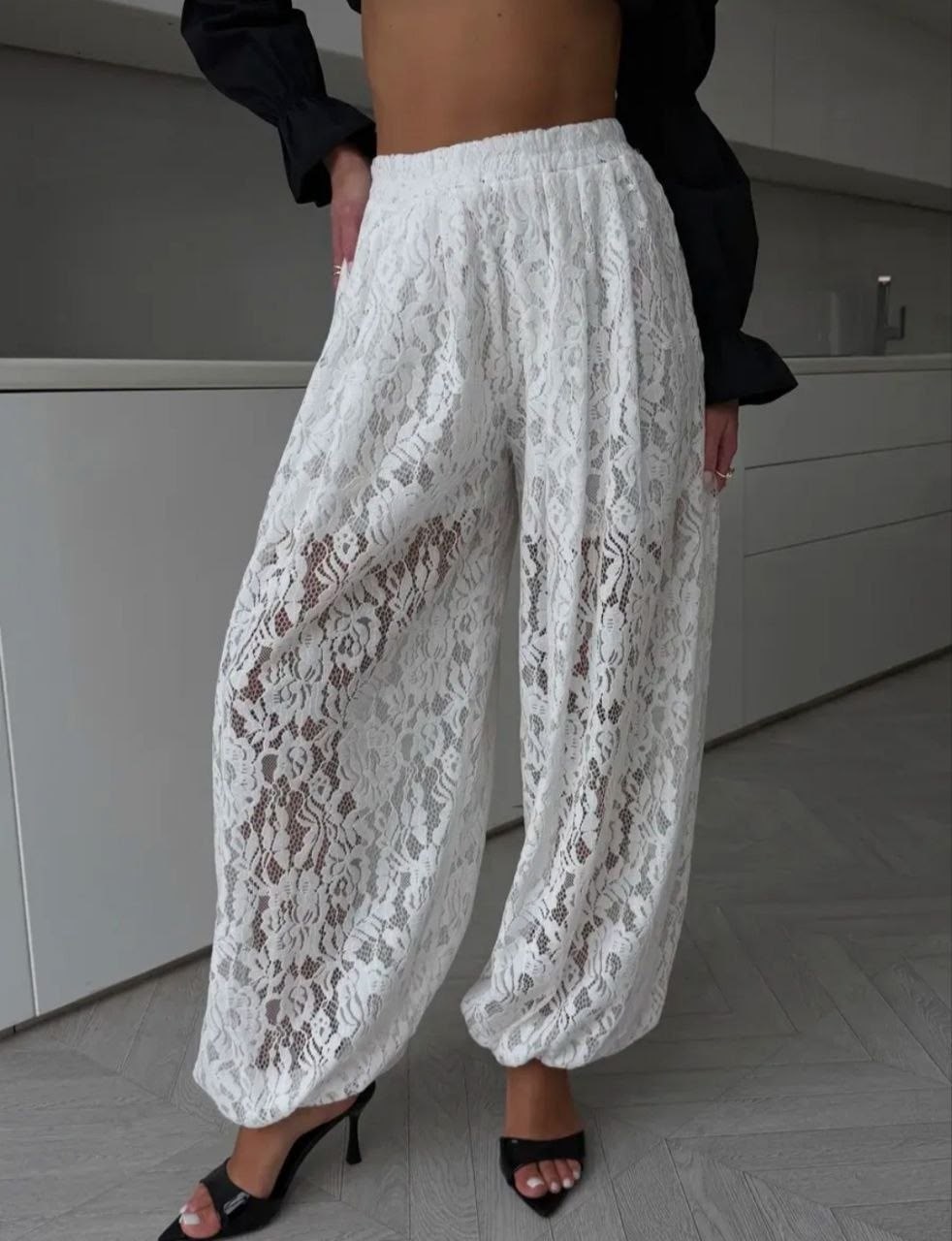 брюки кружевные,брюки из гипюра,брюки с кружевом,кружевные штаны,брюки ажурные