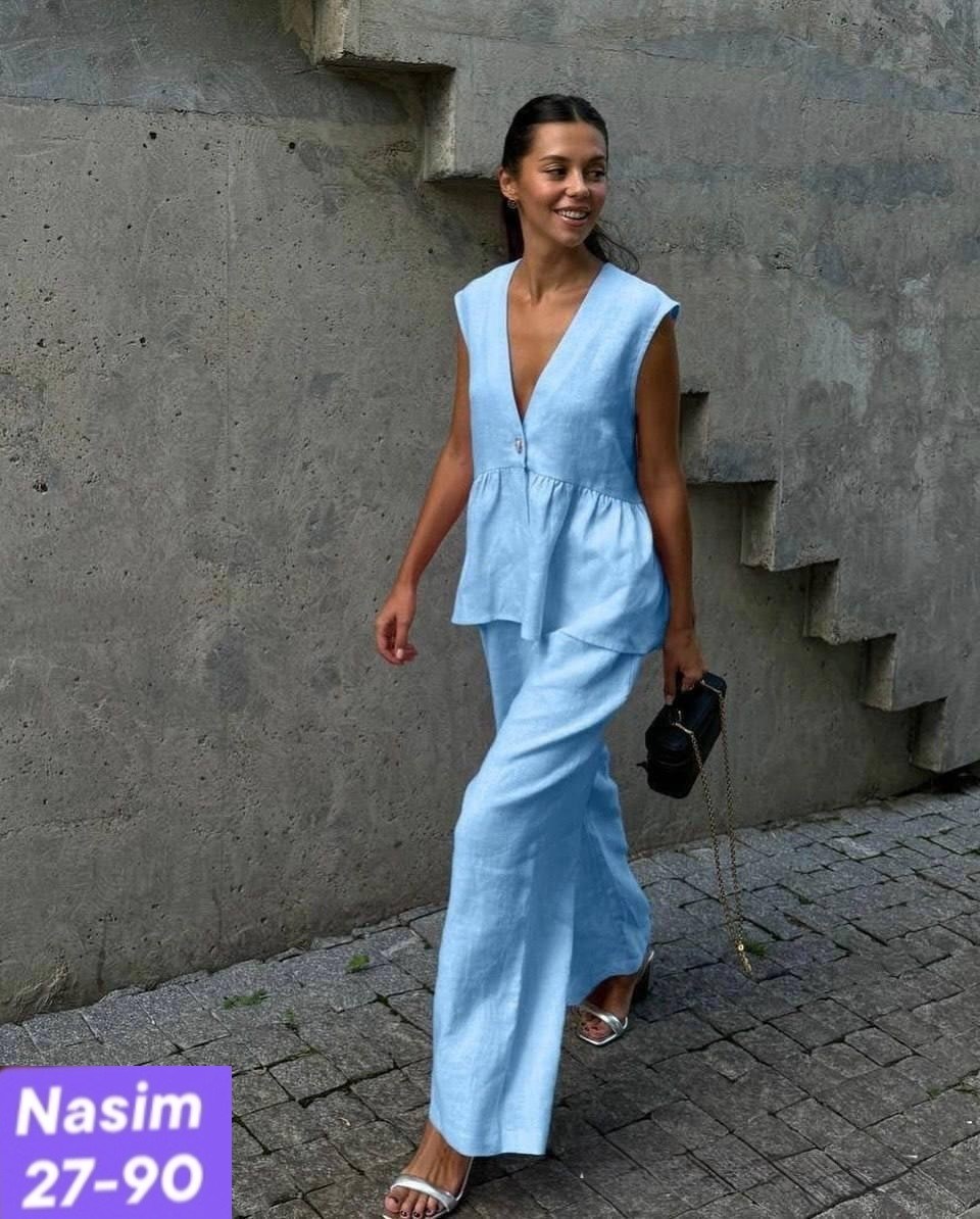 костюм женский с жилеткой,костюм женский летний,костюм льняной летний,летние костюмы,брючный льняной костюм