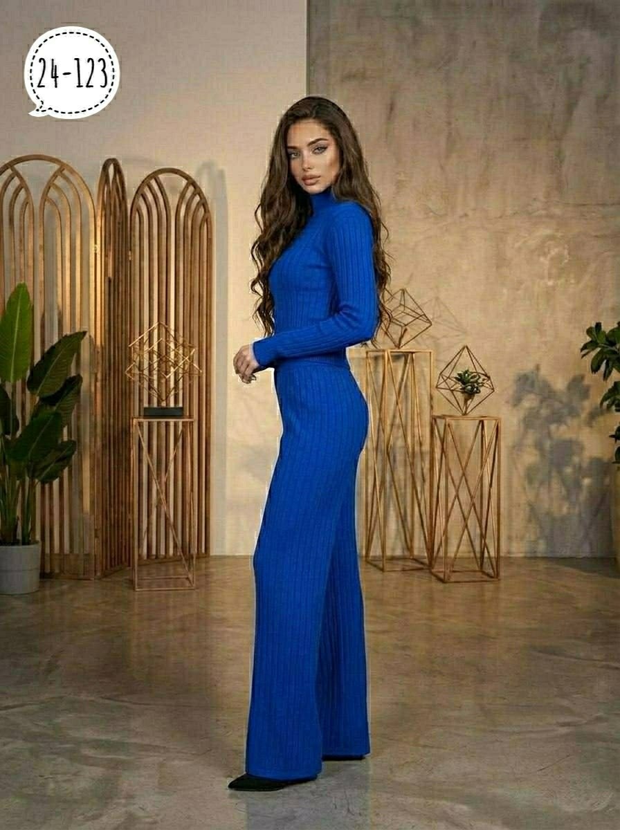 костюм женский брючный трикотажный,трикотажные костюмы,брючный костюм лапша женский,костюм с брюками,костюм лапша женский брюки клёш gala