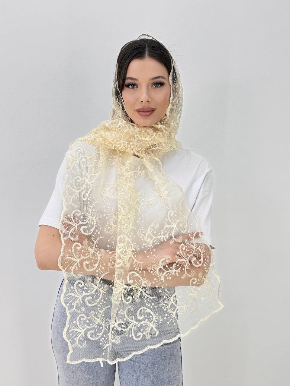 платок шарф накидка церковный,шарф накидка,накидка на плечи,накидка женская,накидка