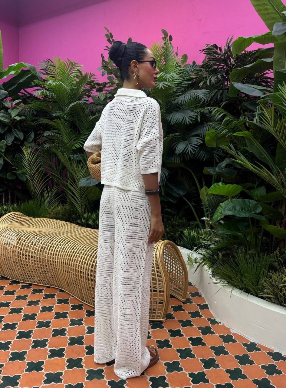 костюм летний с брюками,брюки трикотажные,вязаные костюмы,костюм летний,пляжный костюм