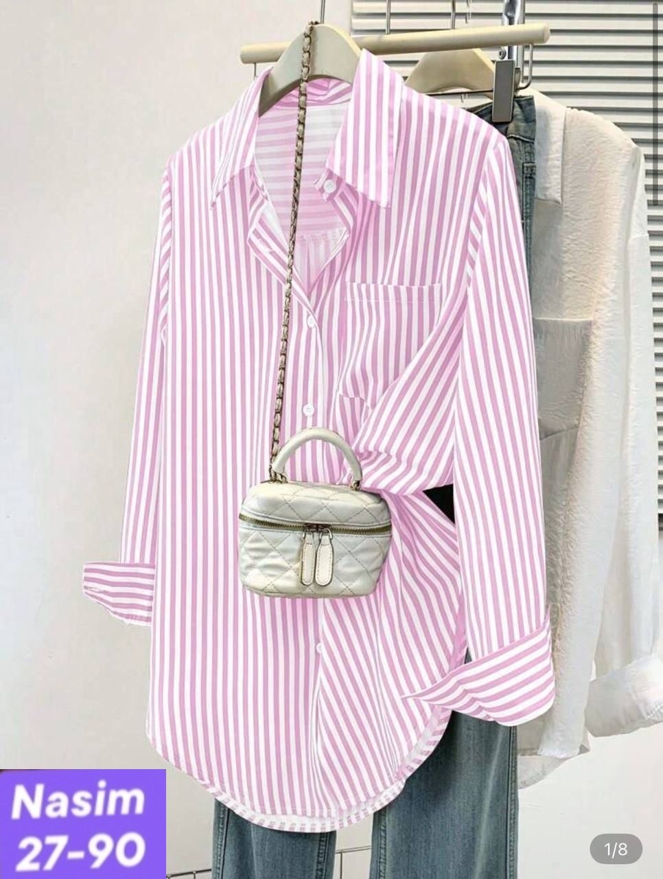 женская рубашка,хлопковая рубашка в полоску оверсайз cosmo brand,хлопковая рубашка в полоску оверсайз,женская рубашка в полоску,рубашка в полоску