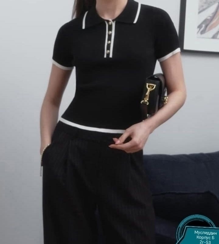 женская трикотажная футболка-поло,элегантная рубашка,трикотажная рубашка,