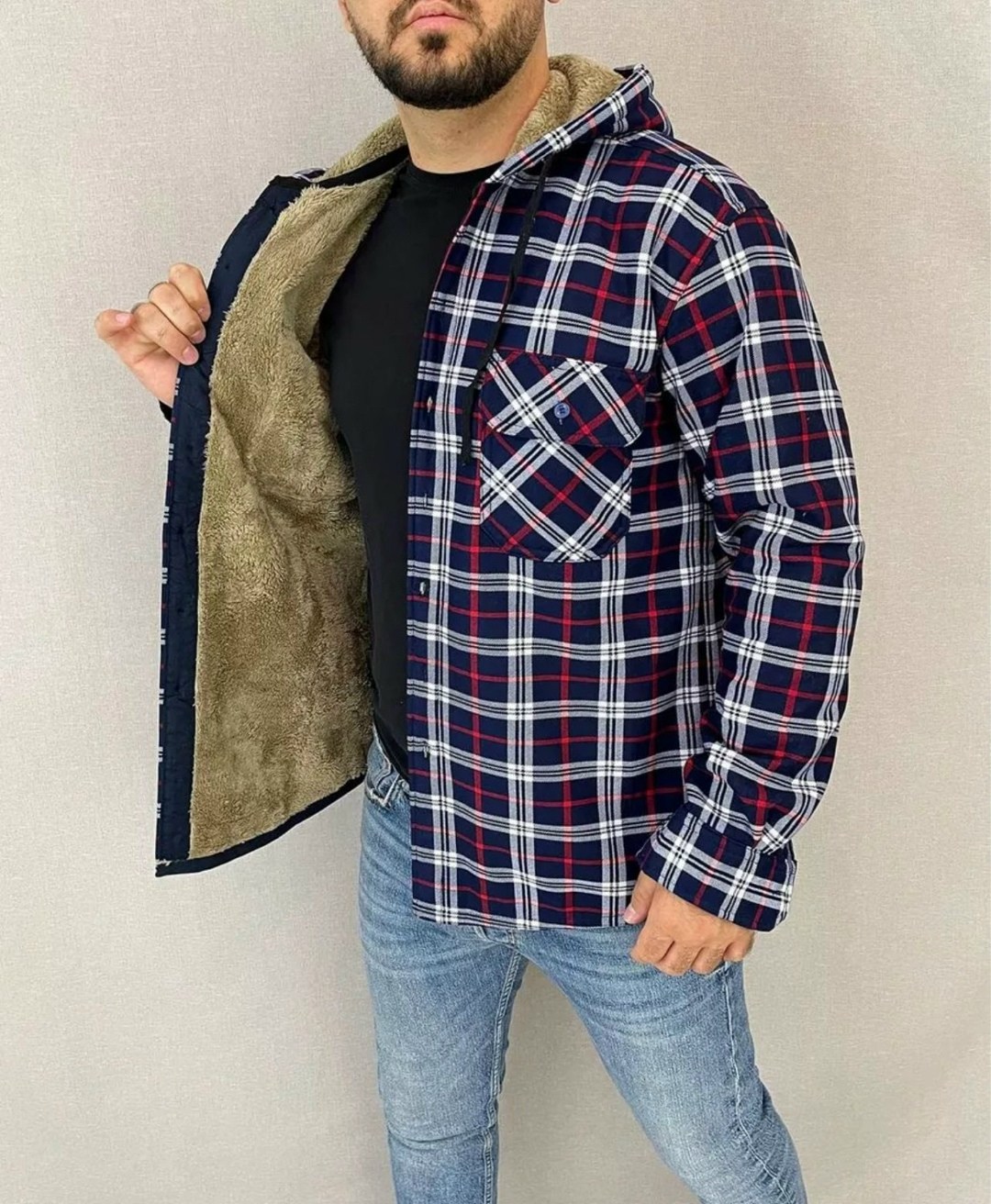 мужская клетчатая рубашка,рубашка теплая на флисе,рубашка в клетку с длинным рукавом оверсайз,рубашка на флисе,рубашка мужская