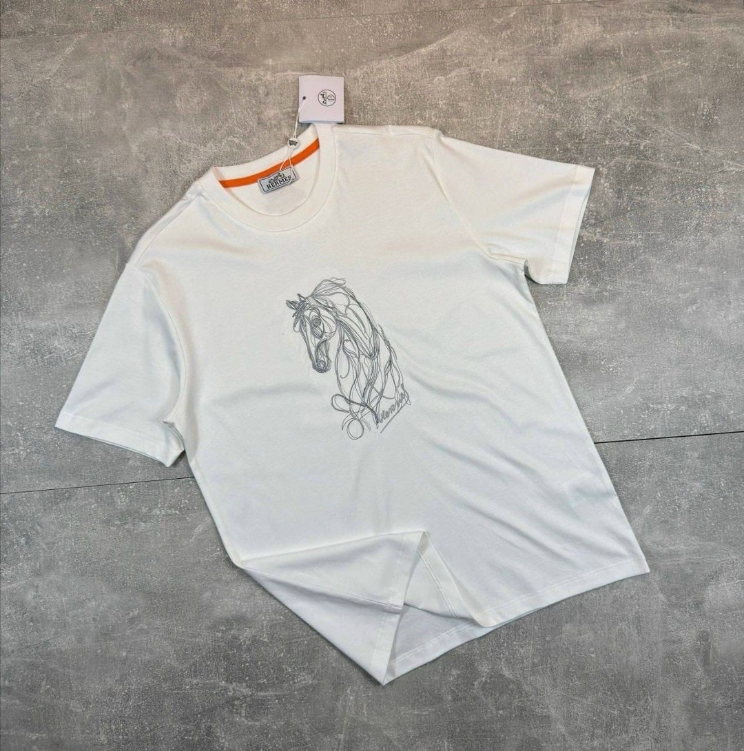 футболки мужские,футболка hermes,hermes футболка мужская,футболки для мужчин,футболка с лошадью