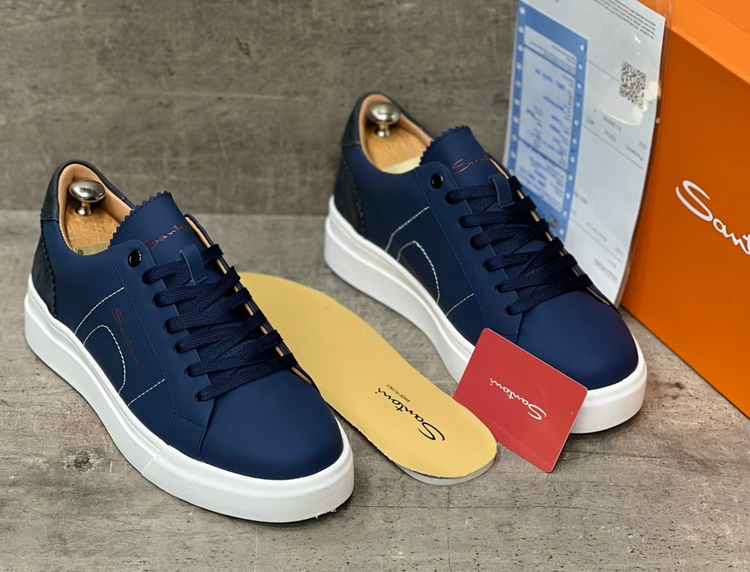 ,кроссовки мужские люкс,кеды мужские,синие кожаные кроссовки brunello cucinelli,кожаные кроссовки