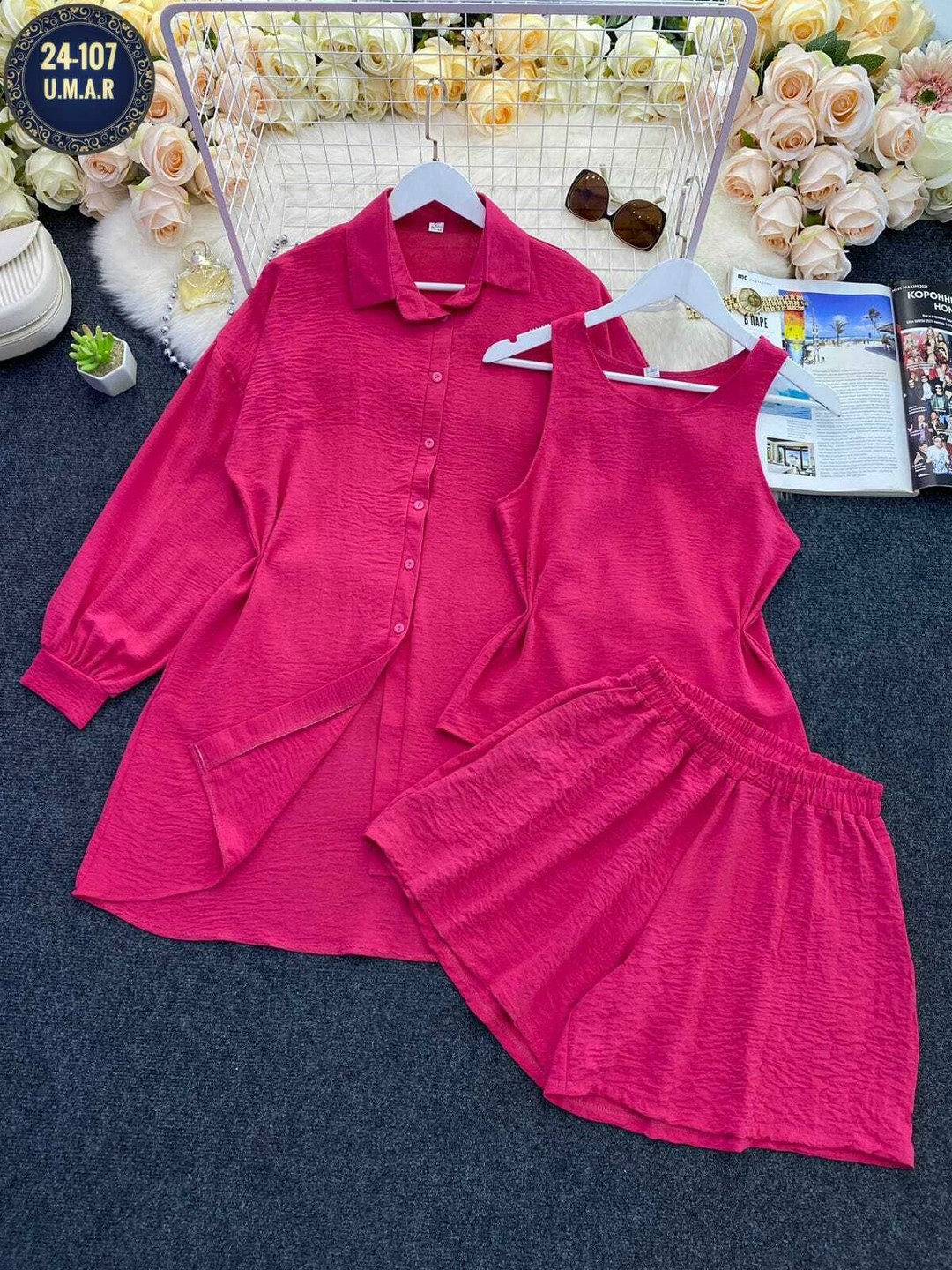 женский костюм с шортами, ,модная ,костюм розово,модная одежда