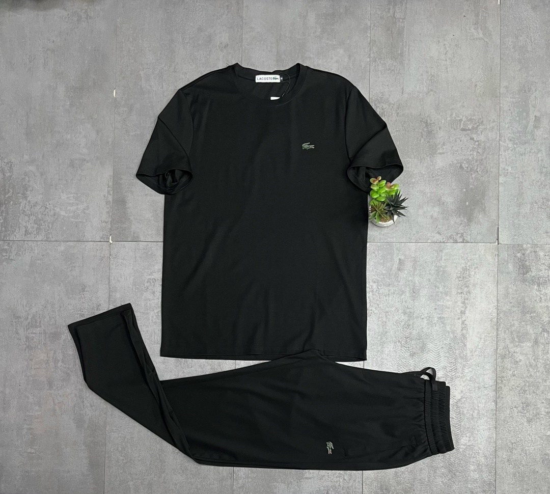 повседневный костюм,костюм спортивный мужской,спортивный костюм lacoste,костюм лакост мужской,костюм черный