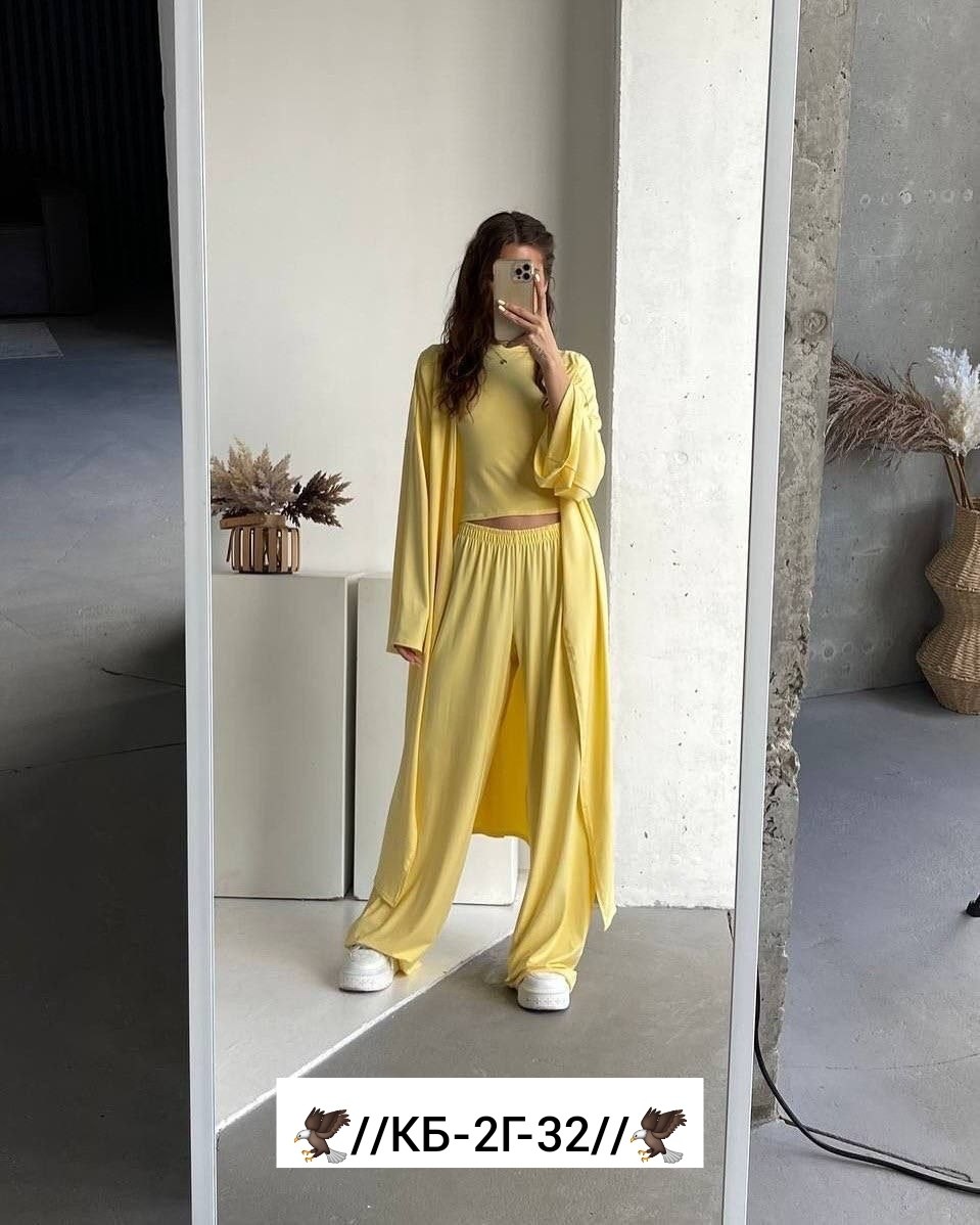 стильные костюмы,костюм женский,костюм с брюками,костюм желтый,костюм с брюками палаццо