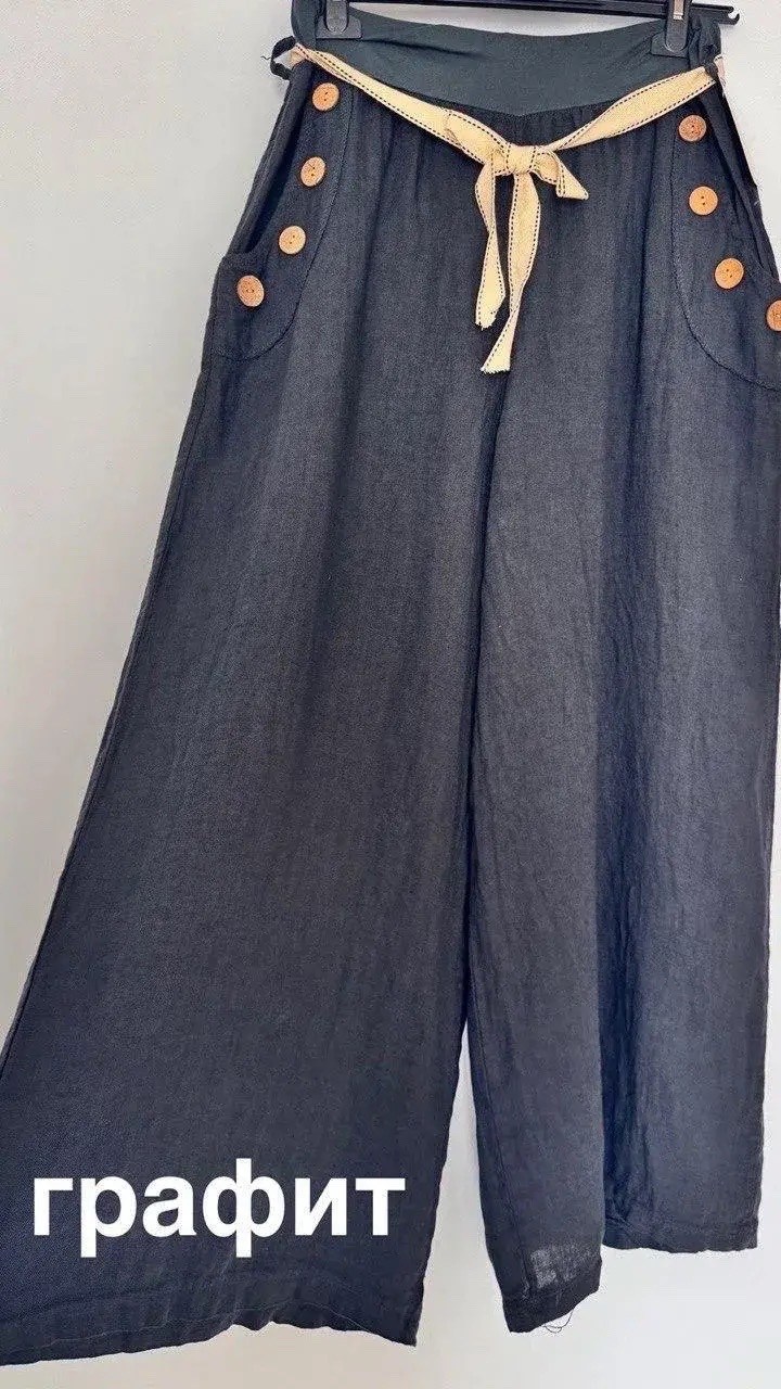 льняные брюки,широкие брюки,льняные бриджи,брюки палаццо,повседневные брюки