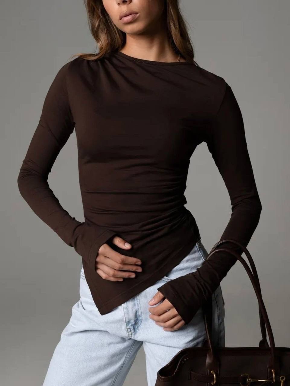 лонгслив женский,лонгслив,женская кофта,лонгслив с длинным рукавом базовый облегающий tooskin,лонгслив с длинным рукавом