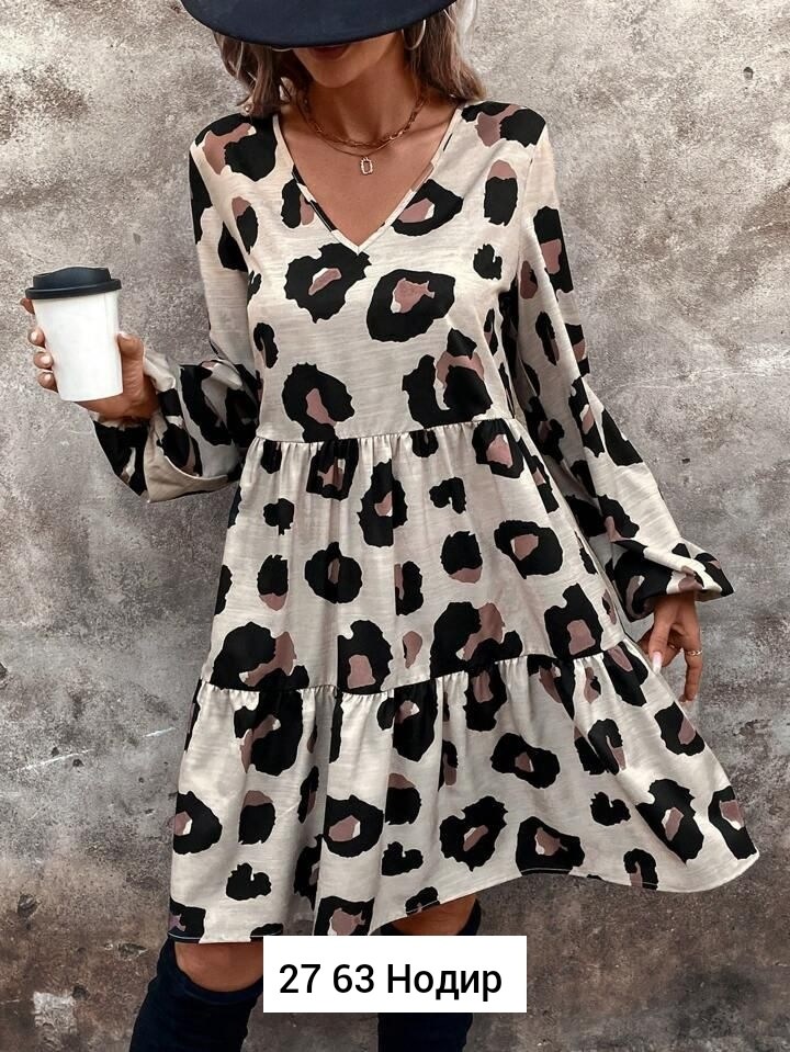 платье с леопардовым принтом,платье стильное,стильное женское платье,платье туника,леопардовые платья