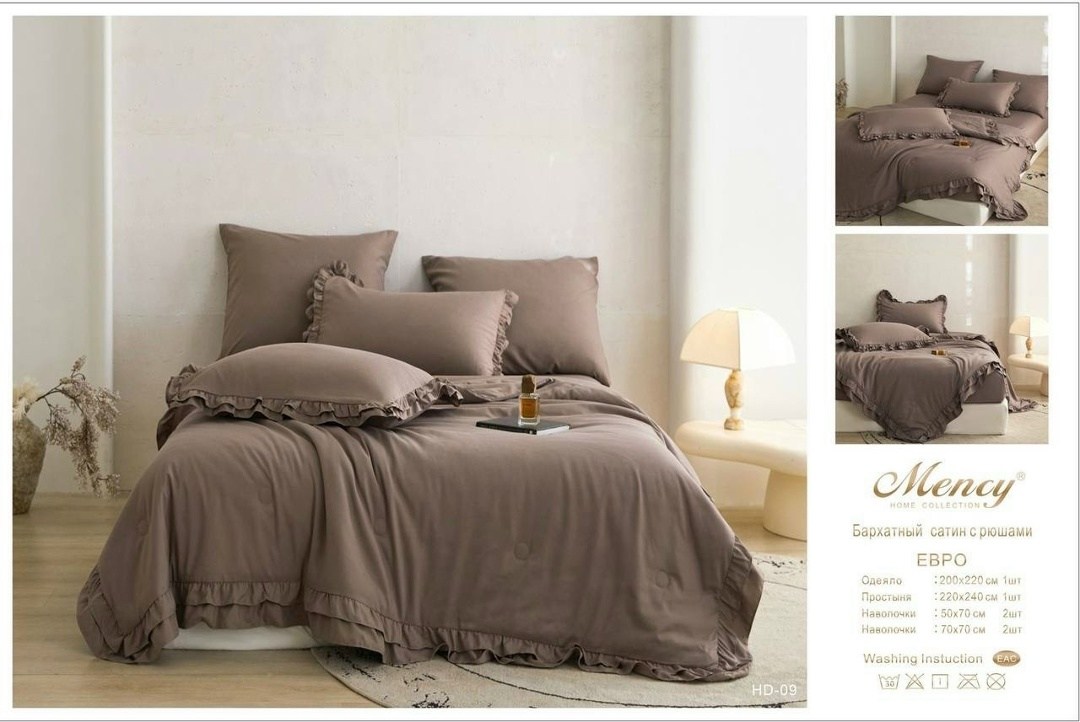 комплекты постельного белья,постельное белье karna stonewash с оборкой хлопковый сатин кремовый евро,постельное белье karna stonewash с оборкой хлопковый сатин грязно-розовый евро,комплект постельного