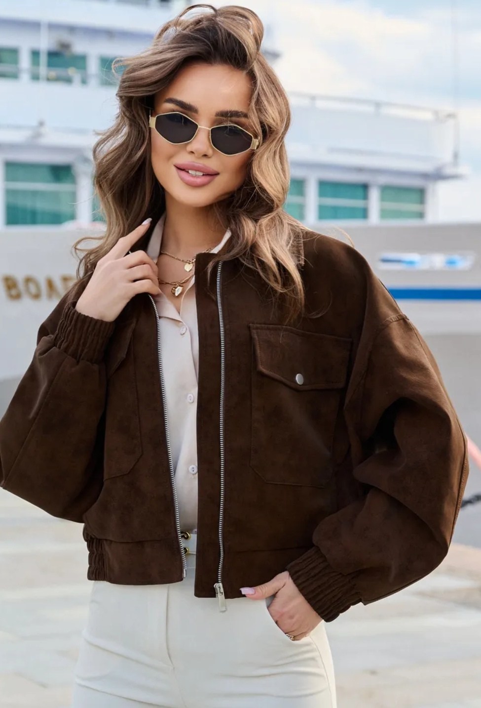 куртка бомбер,бомбер укороченный оверсайз замшевый куртка рабочего тренд saint shine,куртка замшевая,женская куртка бомбер,куртка из замши