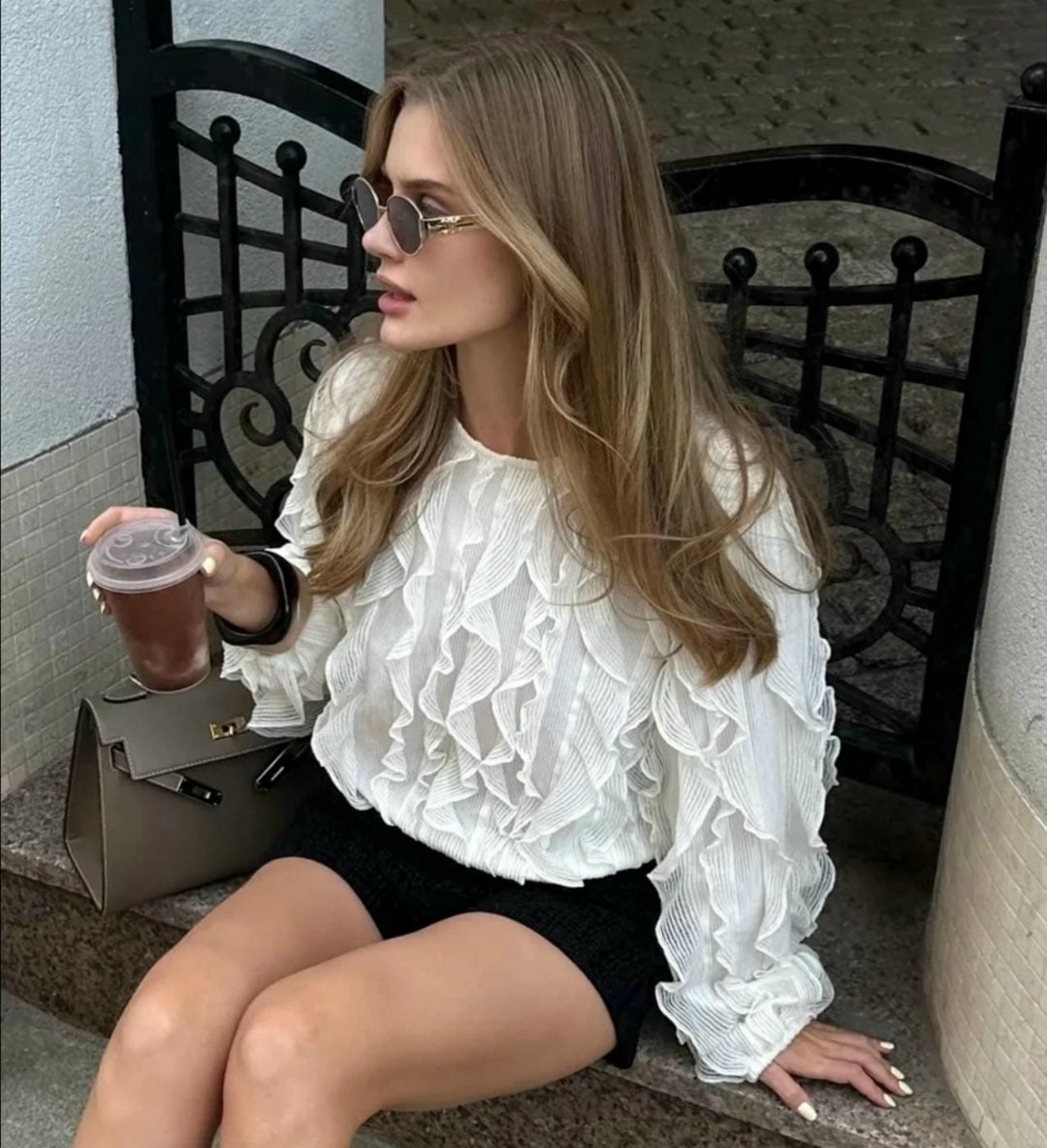 блузка с оборками,женская блузка,блуза,модели блузок,розовая блузка