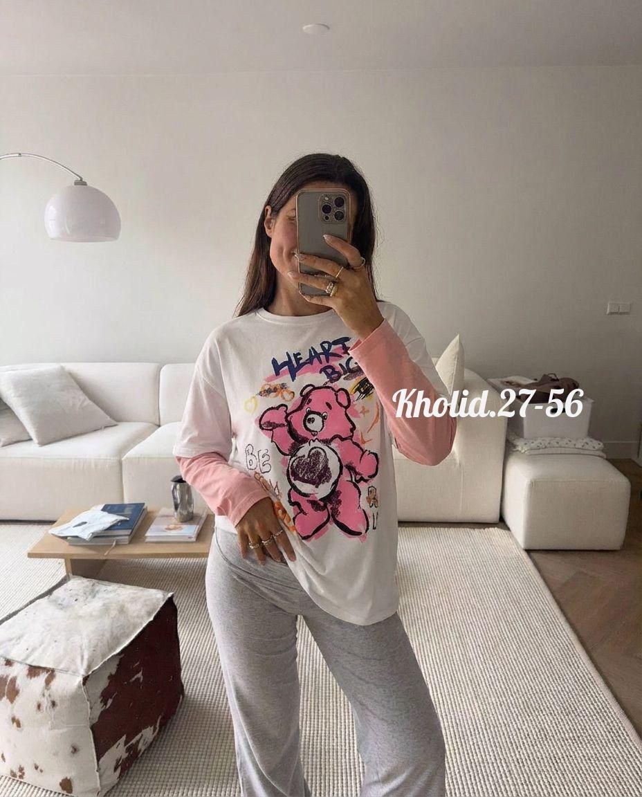 свитшот толстовка оверсайз микки маус со стразами,женский свитшот,кофта с принтом оверсайз,свитшот,кофта женская