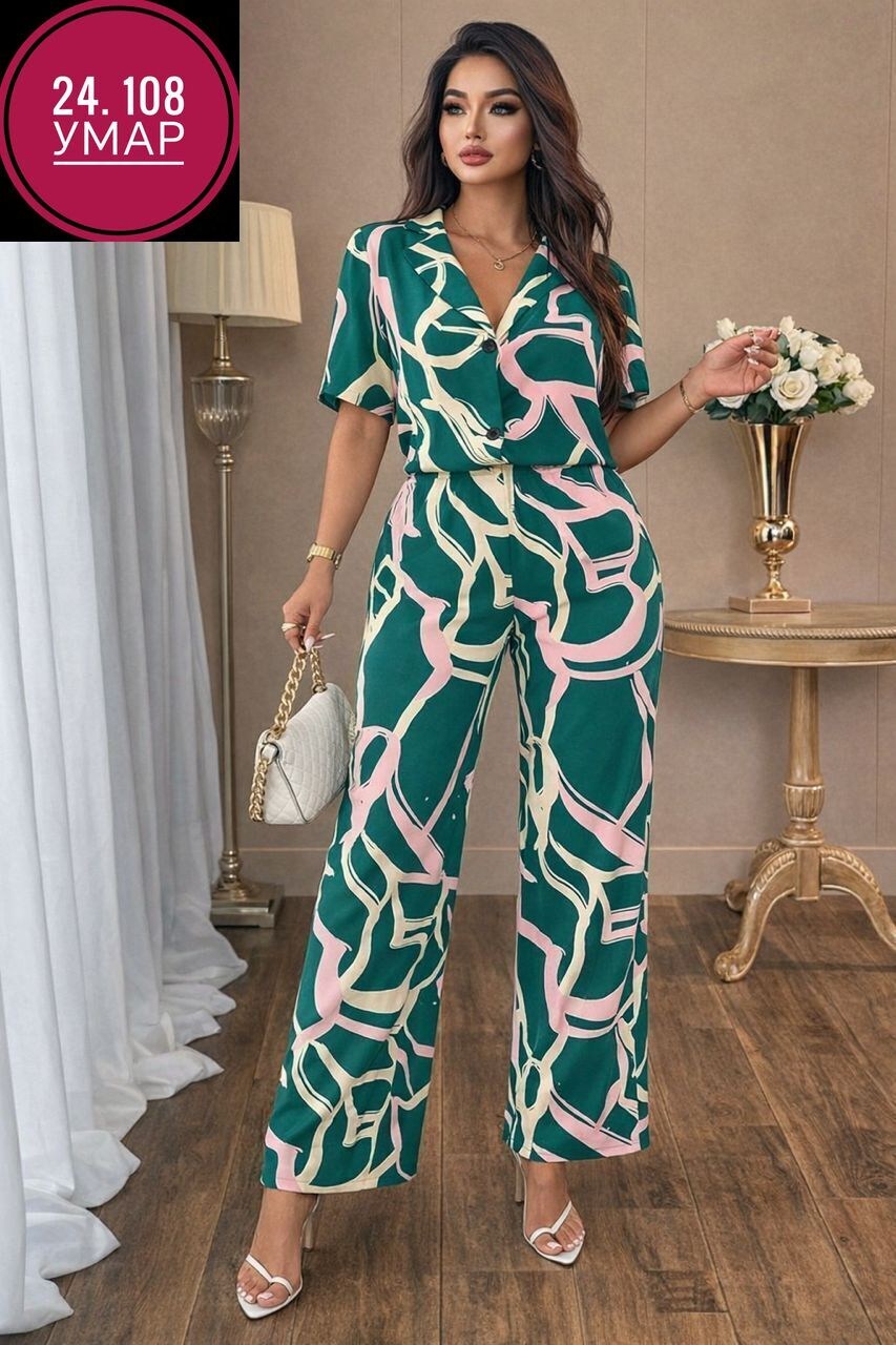 брючные костюмы женские,женский костюм,летний брючный костюм,женский брючный костюм с принтом,костюм женский двойка