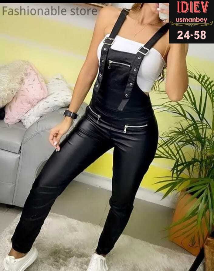 комбинезон карго женский,кожаные комбинезоны,женский комбинезон,кожаный комбинезон женский,комбинезон с молнией на талии