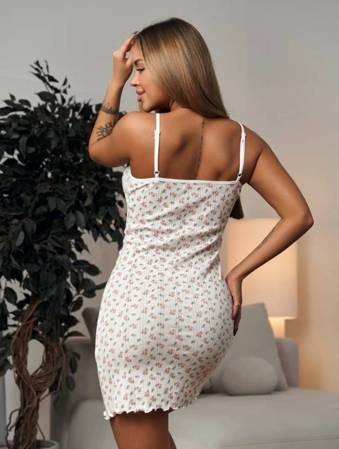 ночная сорочка женская,женская пижама,ночная сорочка,ночная сорочка в цветочек хлопок комбинация naumova.brand цвет бежевый,ночная сорочка хлопок