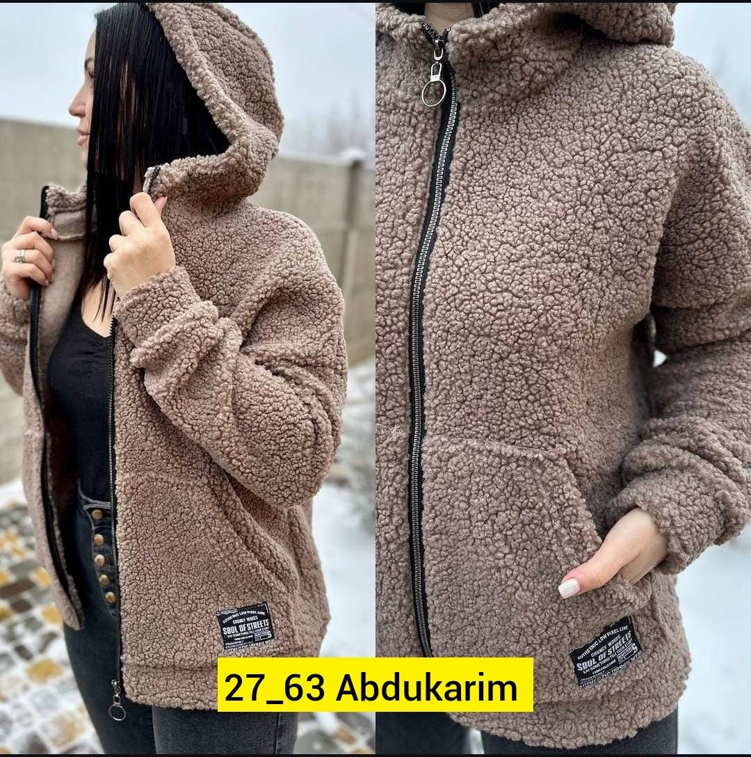 теплая кофта куртка,куртка чебурашка женская,теплая кофта,кардиган барашек,кардиган с овечками