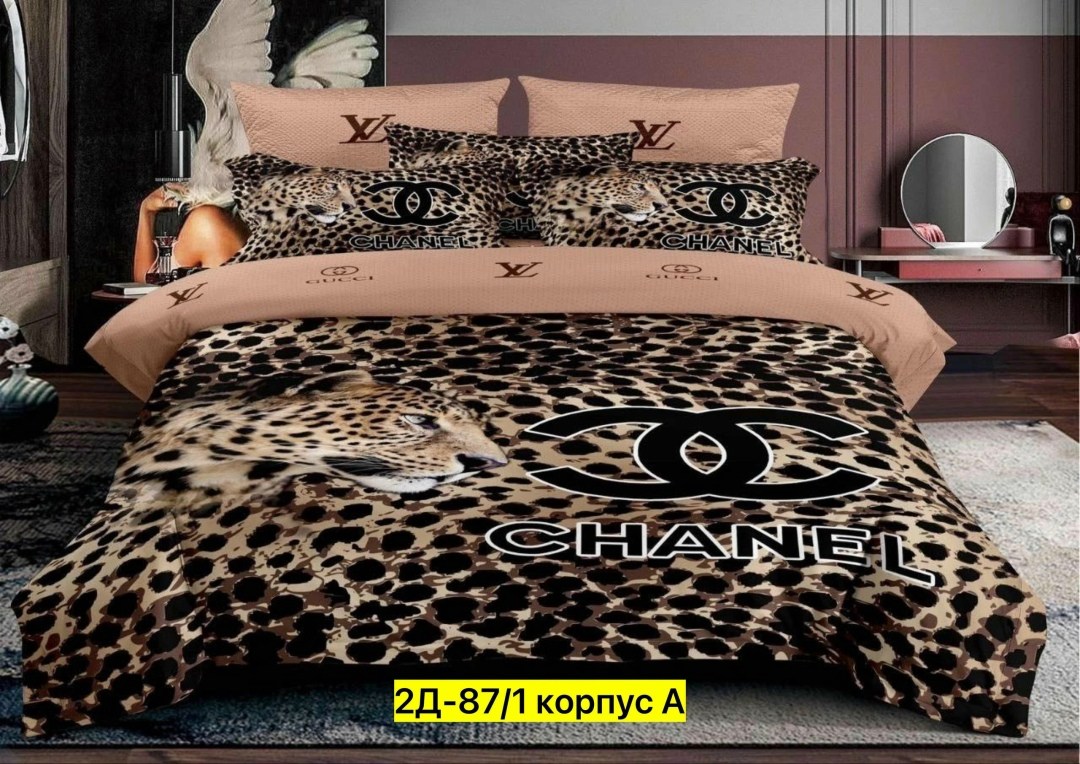 комплект постельного белье евро,постельного белье евро,постельное белье шанель,постельное белье chanel,постельное белье евро брендовое