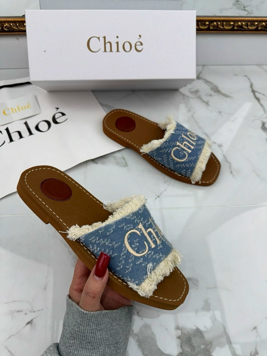 тапочки chloe,,шлепанцы chloe,тапочки женские в стил chloe,шлепанцы женские