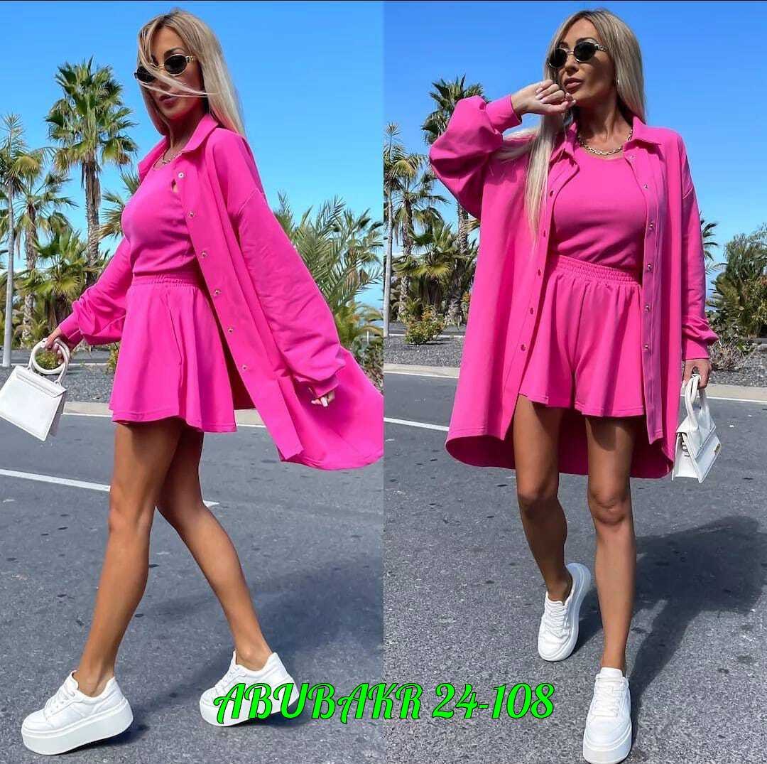 женский костюм с шортами, ,модная ,женские костюмы,костюм розово