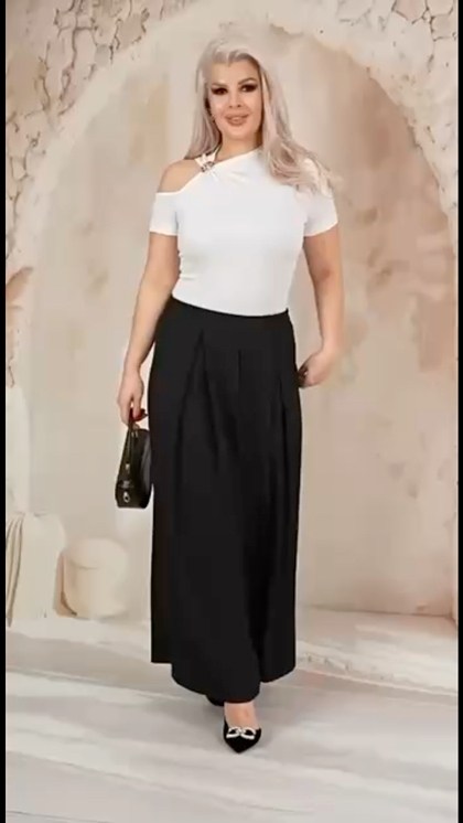женские широкие брюки,брюки-юбка женские,брюки с широкими штанинами,юбка-брюки женская арт. 1446729,брюки женский палаццо черный