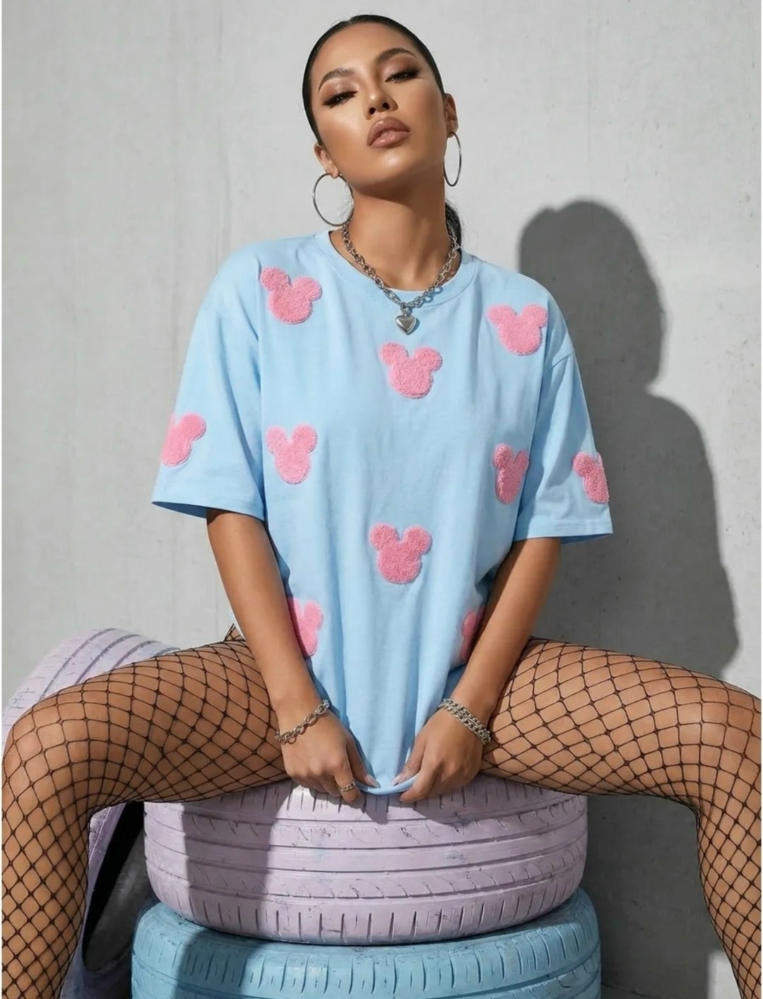 женская футболка,футболка с сердечками,футболка оверсайз "сердечки",футболка оверсайз с сердцами,белая футболка оверсайз