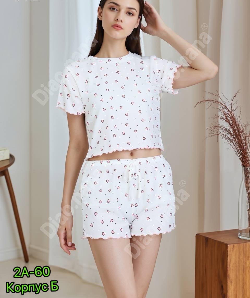 пижама женская с шортами,пижама женская,пижама комплект,пижама женская с шортами и футболкой домашний костюм jewelin цвет белый,пижама с шортами и футболкой домашний костюм летний jewelin