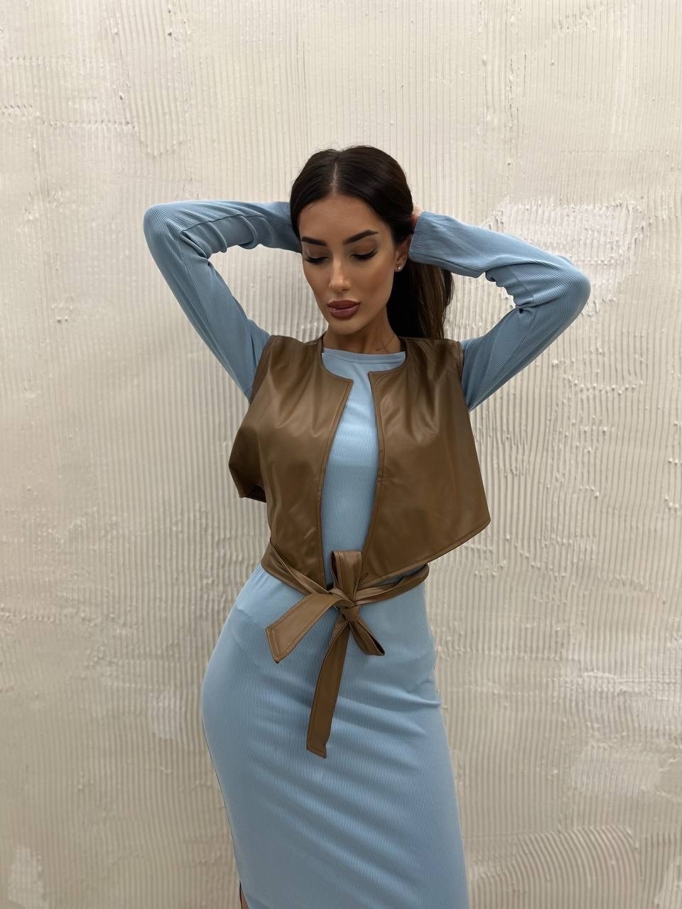 платье женской,платье стиль,жилетка с платьем,стильное платье,комбинированное платье