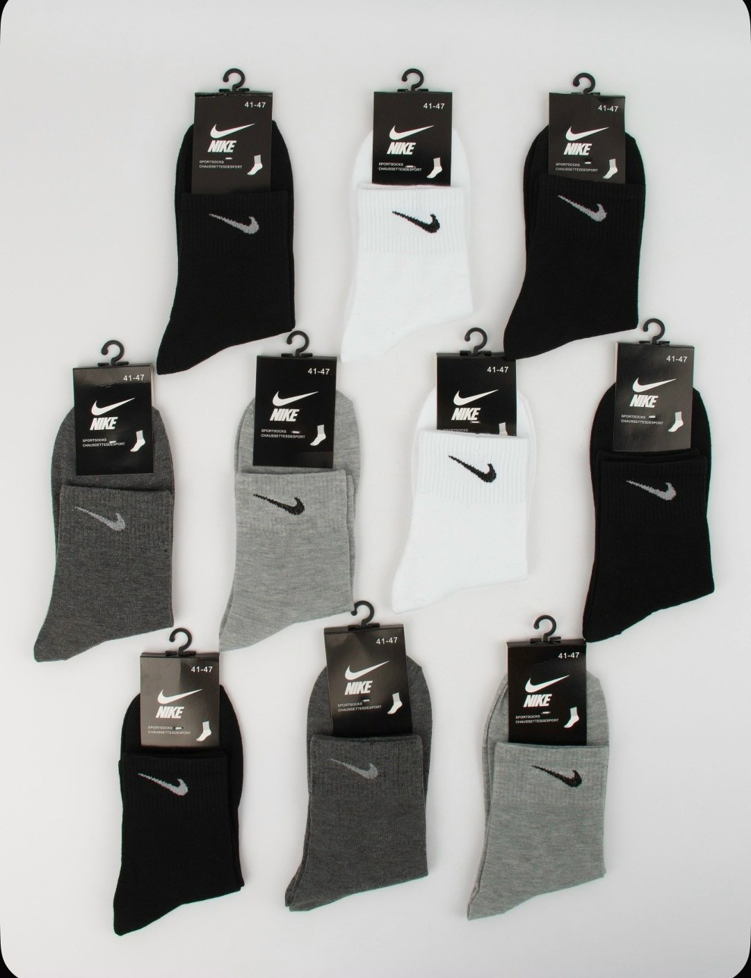 мужские носки nike 41-47 набор 10 пар,носки средние хлопковые набор 5 пар nike,комплект мужские носков,носки мужские,носки мужские набор