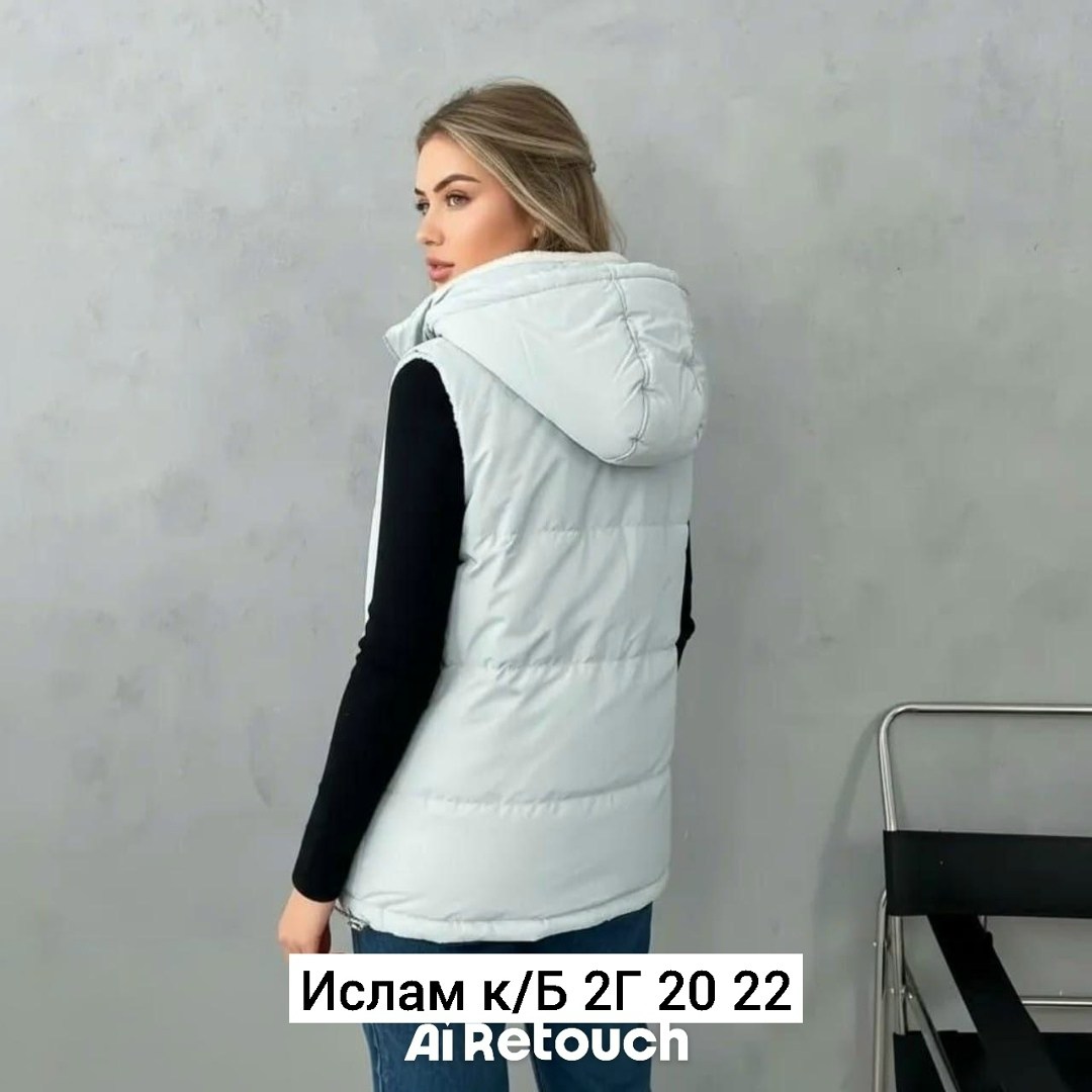 жилетка женская,жилет женский,жилет с капюшоном,жилетка двухсторонняя,жилет