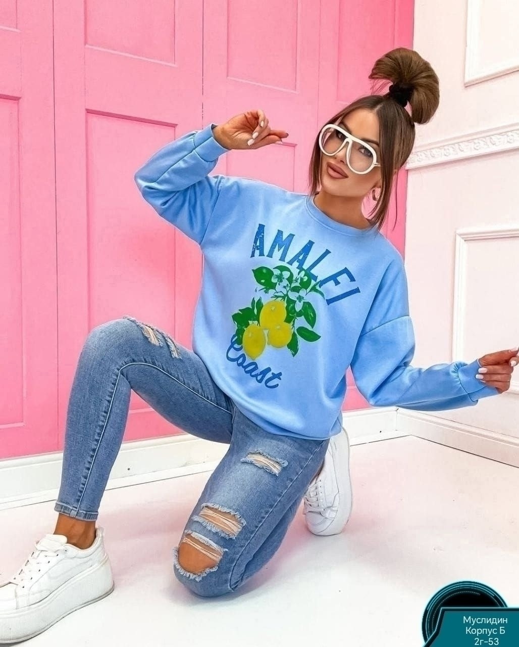 голубой свитшот,базовый свитшот,толстовки свитшот,свитшот женская,повседневный свитшот