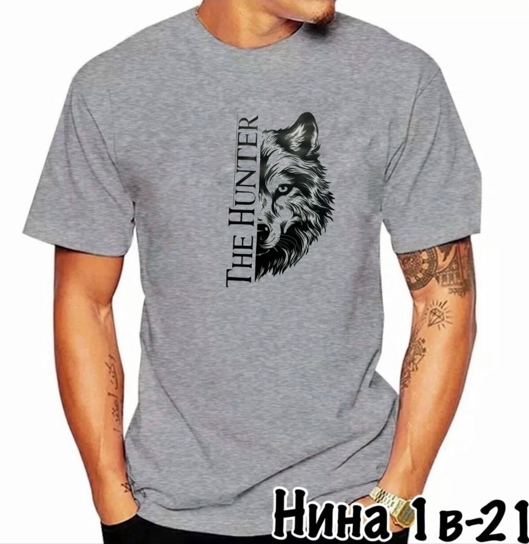 футболки мужские,футболка,футболка мужская синий,футболки для мужчин,футболка волк