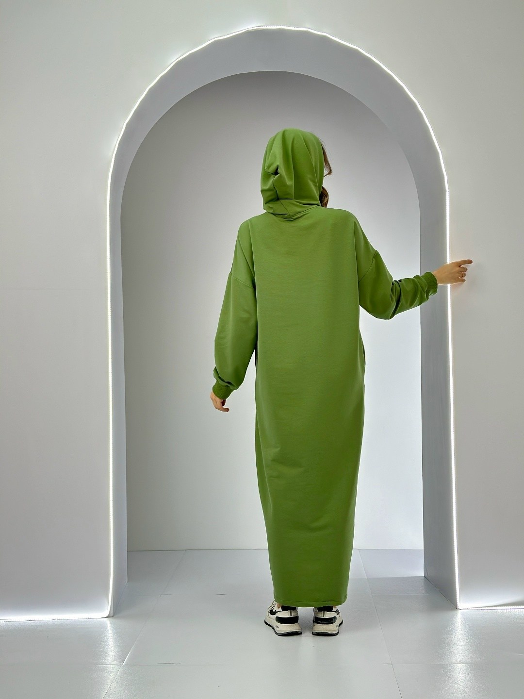 платье худи длинное,спортивное платье с капюшоном,платье с капюшоном,платье с капюшоном теплое,платье мусульманское худи