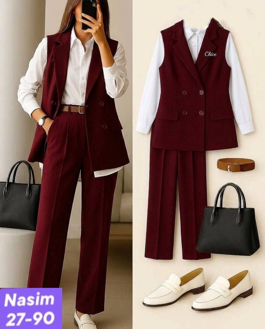 брючный костюм,бордовый жилет костюмный женский,женский костюм с жилетом и брюками,женский брючный костюм с жилетом,брючный костюм женский