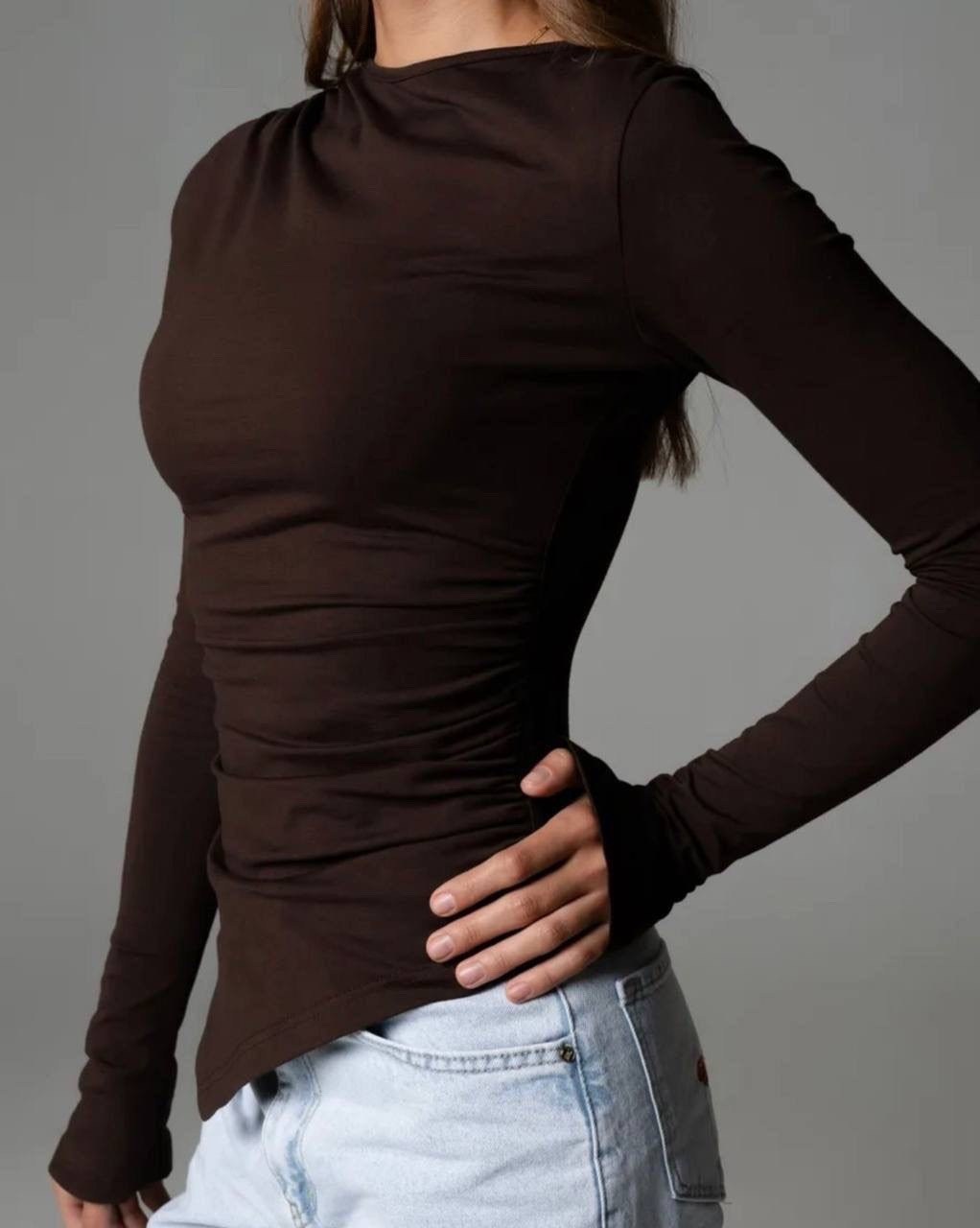 лонгслив женский,лонгслив,женская кофта,лонгслив с длинным рукавом базовый облегающий tooskin,лонгслив с длинным рукавом