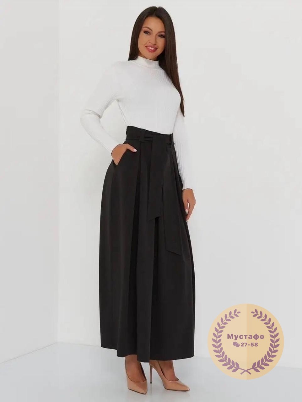 юбка длинная,юбка женская,юбка длинная макси с поясом asteri modas,фасоны юбки,брюки юбка женские