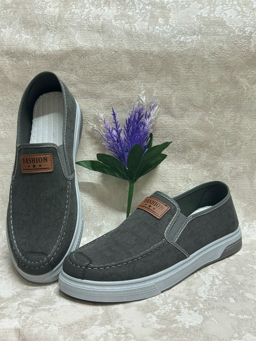 ,слипоны мужские,тканевые мокасины мужские,парусиновая , мужская