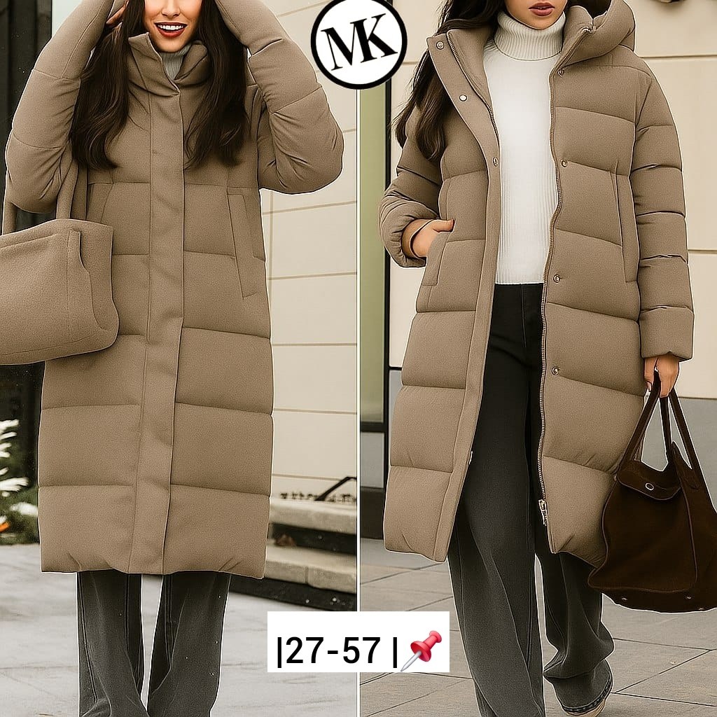 пуховик зимний длинный с капюшоном ve marie,пуховик женский,светлый пуховик женский,длинные пуховики,зимняя куртка