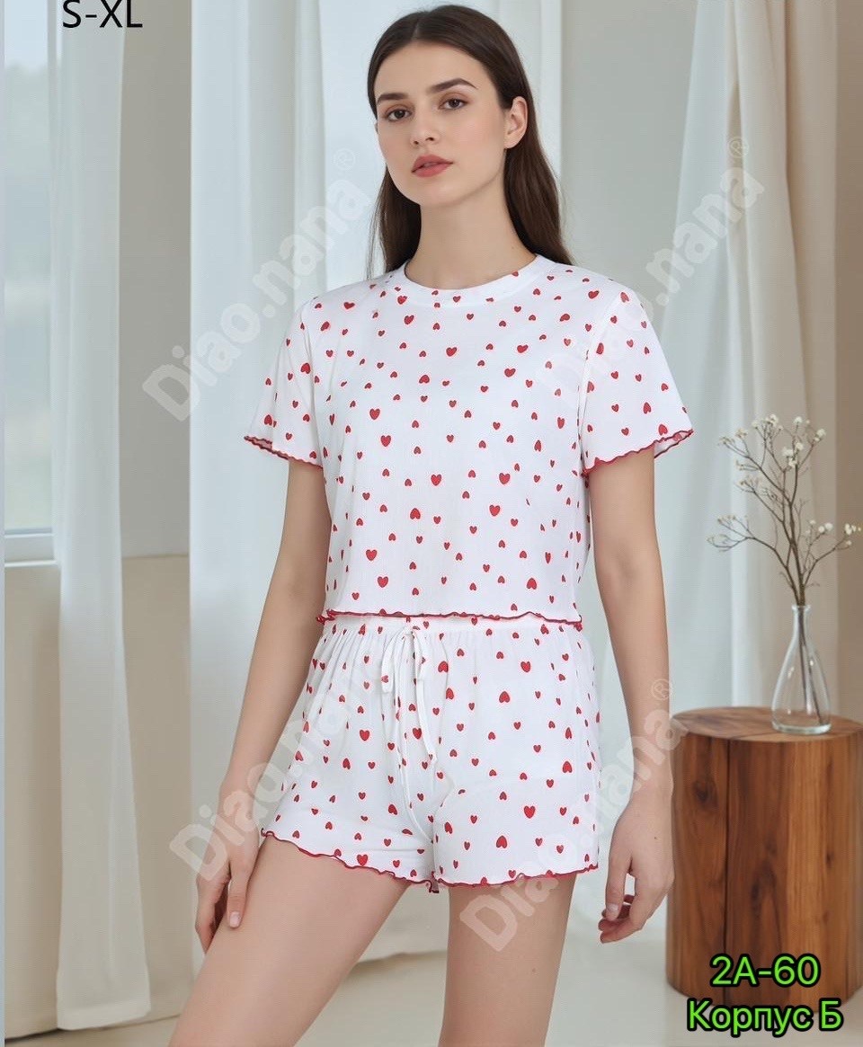 пижама женская с шортами,пижама женская,пижама комплект,пижама женская с шортами и футболкой домашний костюм jewelin цвет белый,пижама с шортами и футболкой домашний костюм летний jewelin