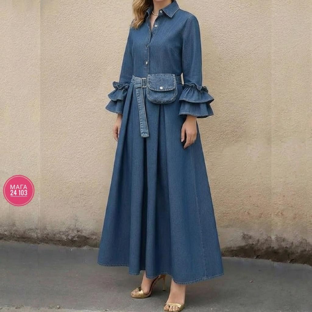 платье из джинсовой ткани,женское джинсовое платье,джинсовая платье,женское джинсовое платье с длинным рукавом,джинсовое платье с длинными рукавами