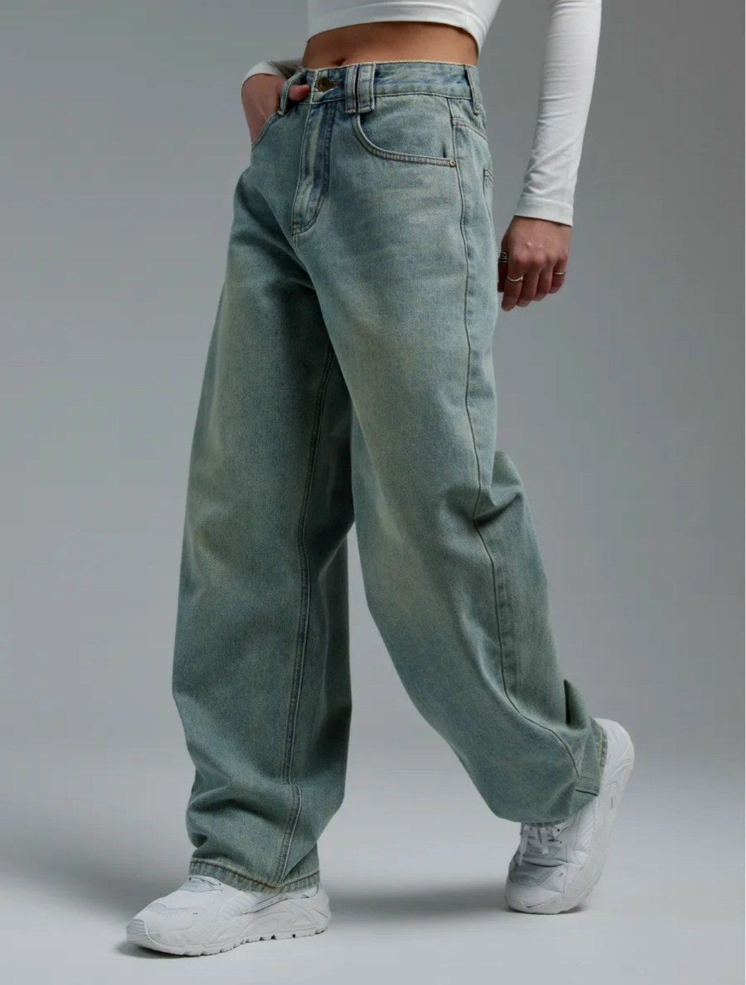 джинсы бойфренды y2k широкие багги fitmint,широкие джинсы модные,широкие джинсы багги streetdnk серо-голубой,джинсы широкие багги,джинсы широкие