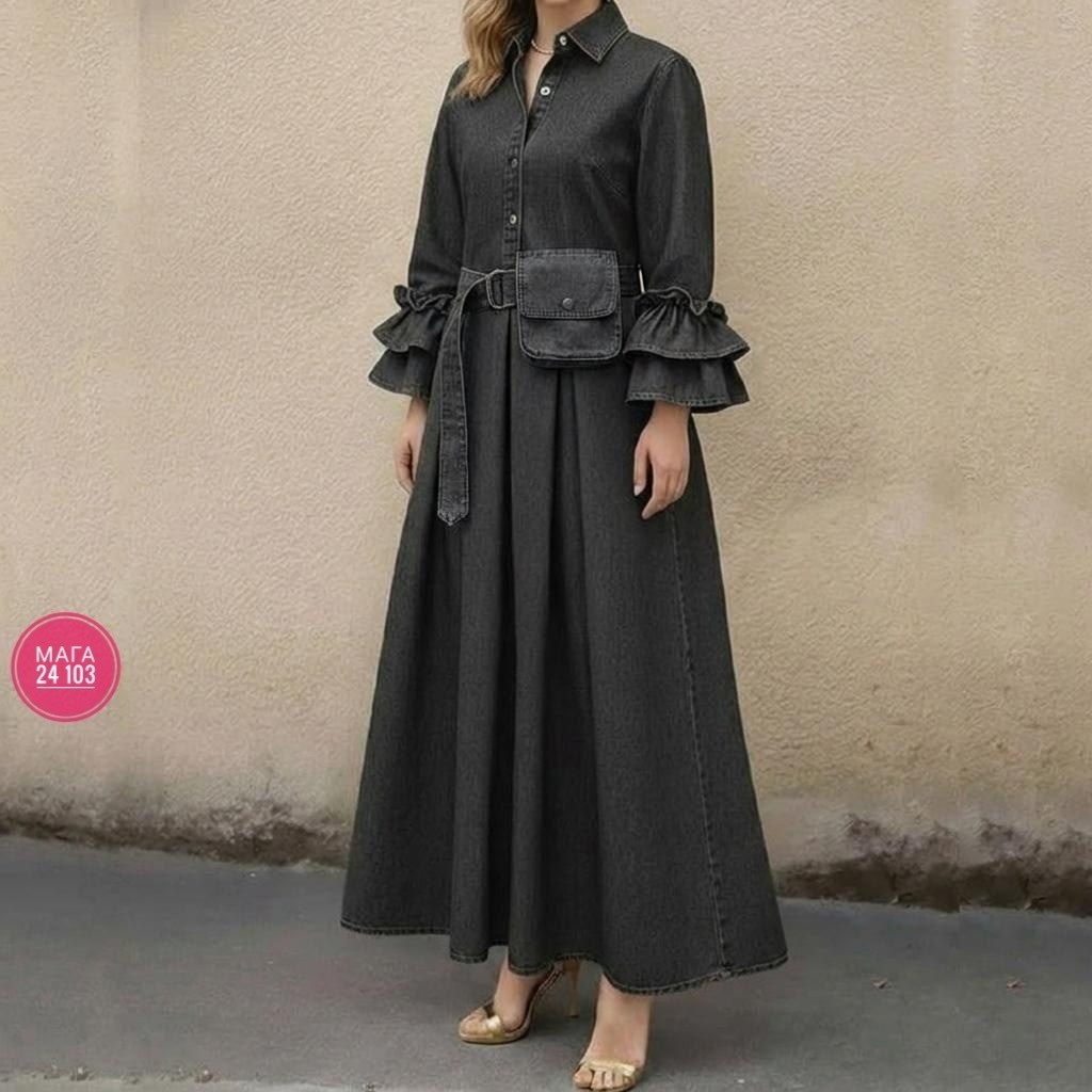 платье из джинсовой ткани,женское джинсовое платье,джинсовая платье,женское джинсовое платье с длинным рукавом,джинсовое платье с длинными рукавами