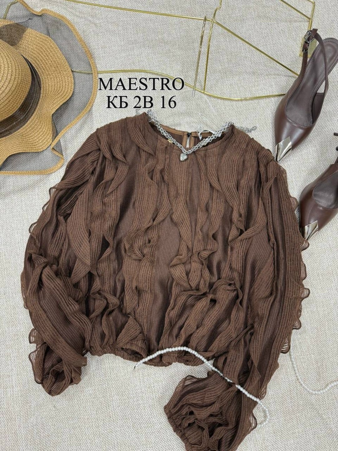 блузка легкая,блузка нарядная с воланами и рюшами come alone 304052378,eola 2936 шоколад блуза,женская шифоновая блузка,женские блузки и рубашки