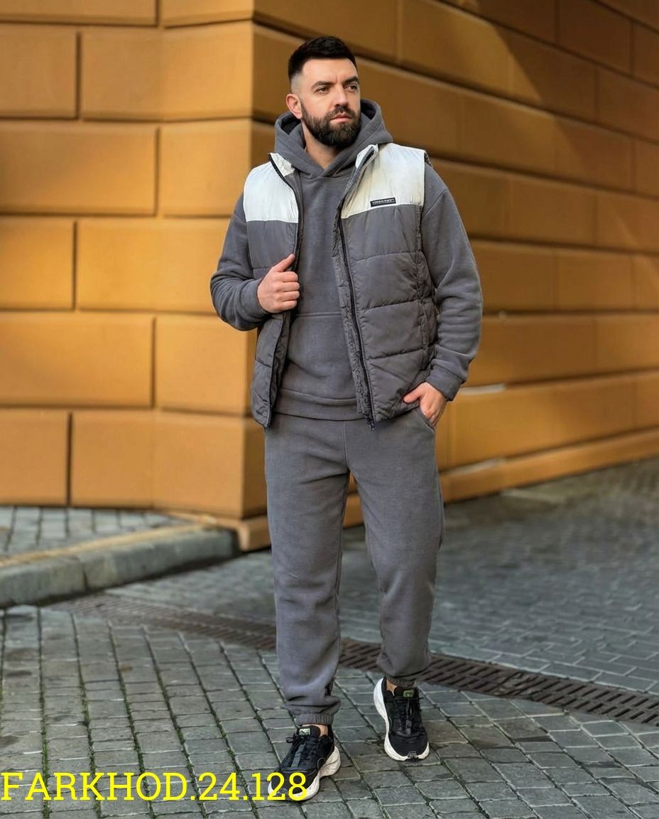 зимний спортивный костюм с жилеткой мужской,жилетка под спортивный костюм мужской,костюм на флисе мужской,мужской теплый спортивный костюм на флисе с жилетом,мужской спортивный костюм на флисе