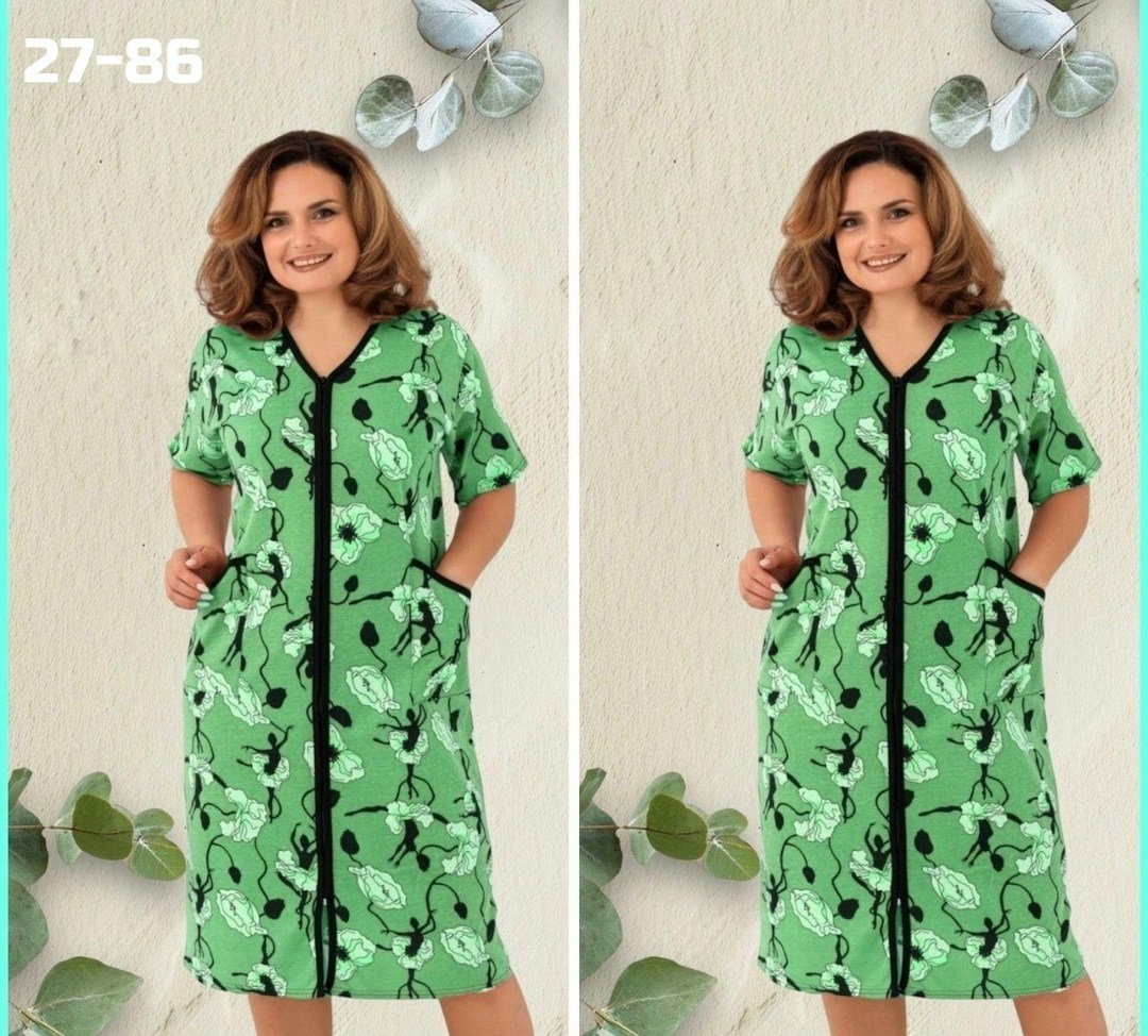 халат женский,халат женский домашний,халат женский трикотаж,халат легкий,халат женский 53519 какао